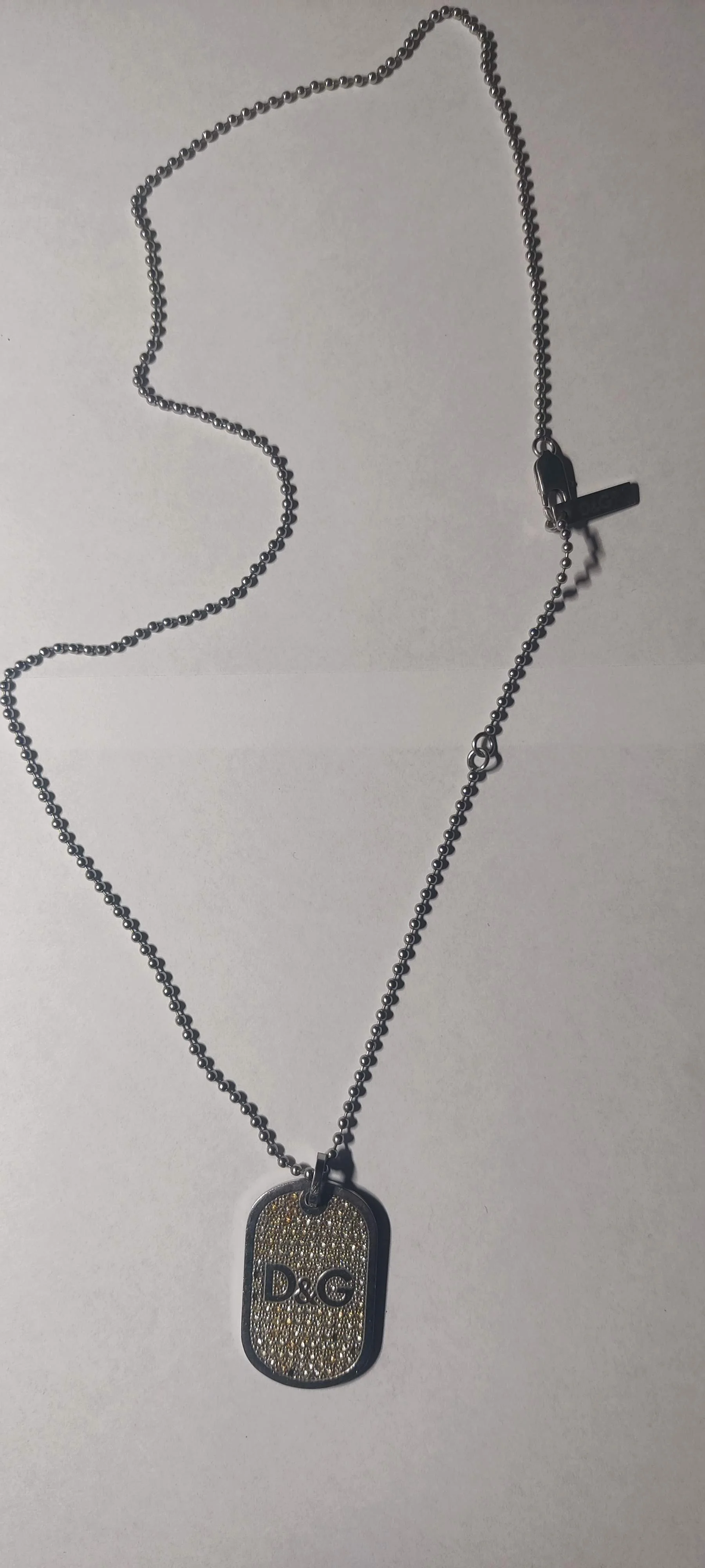 D&G Dog Tag Ketting – Zilverkleurige Herenketting met Hanger