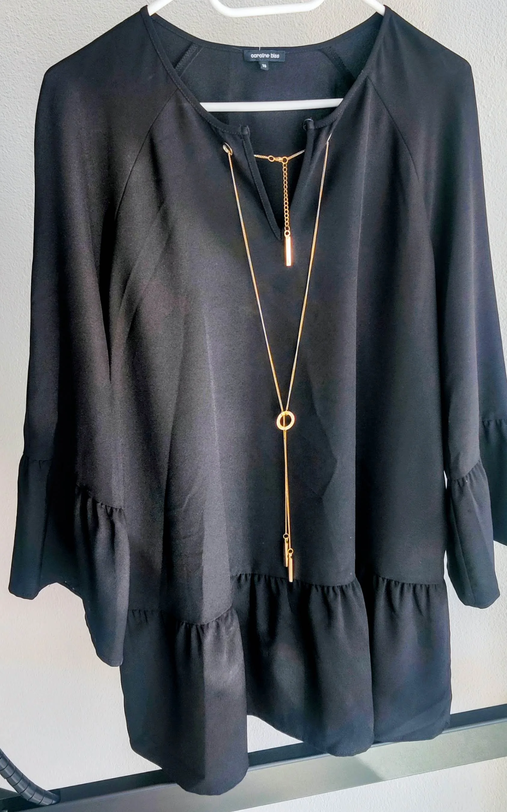 Caroline Biss Zwarte Blouse – Maat 38 – Elegante Designer Top